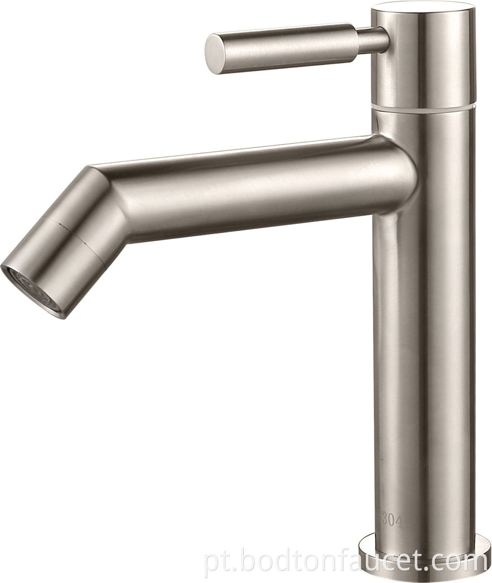 Single handle stainless steel kitchen faucet